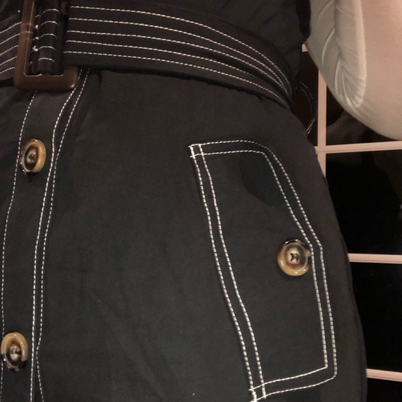 Contrast Stitch Button Up Dress - Picture 7 of 8